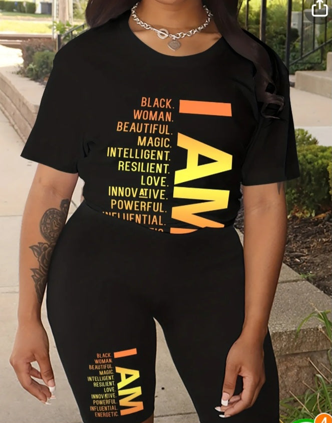 T-Shirt/Shorts Set - I AM